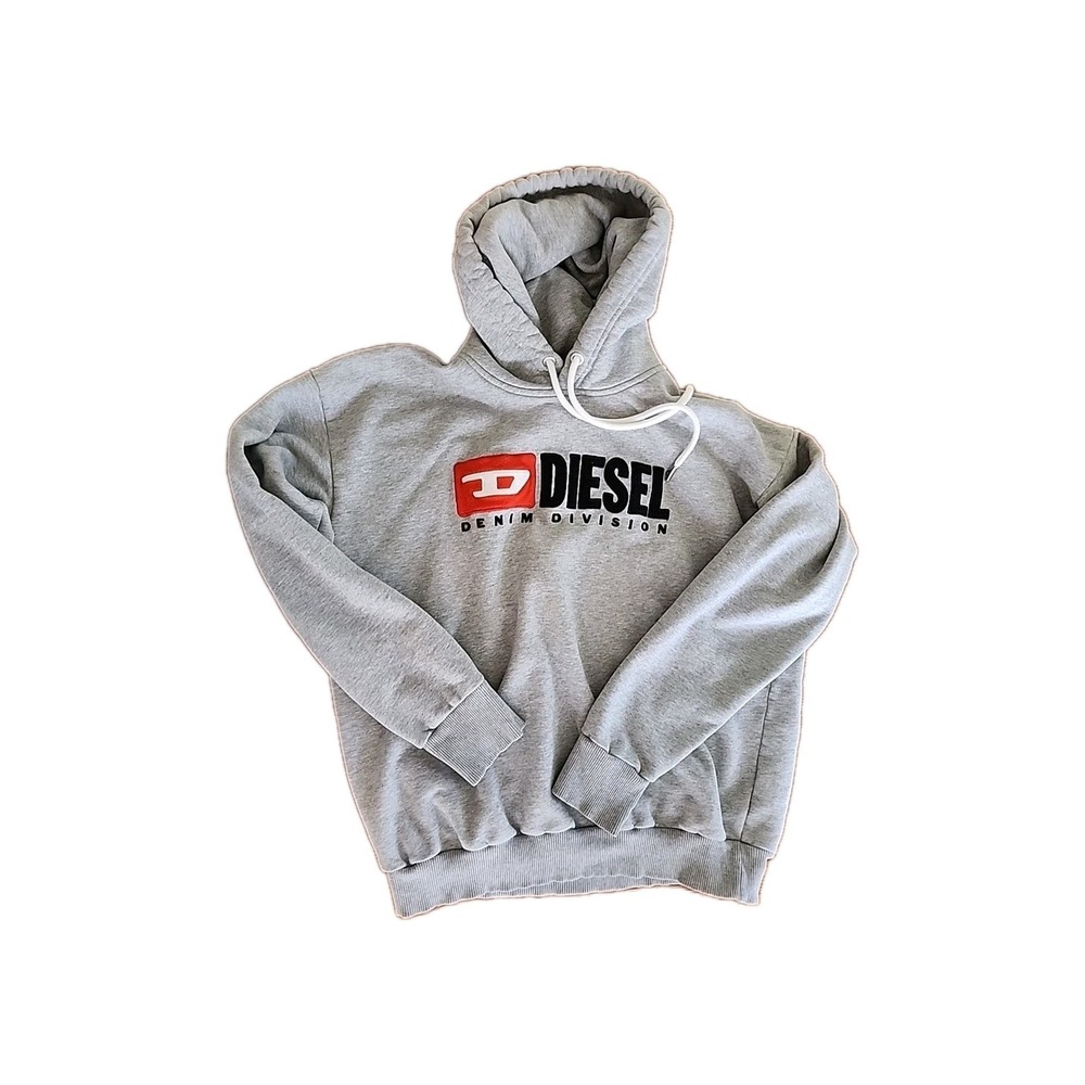 Diesel Big Logo Gray Hoodie SMALL